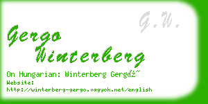 gergo winterberg business card